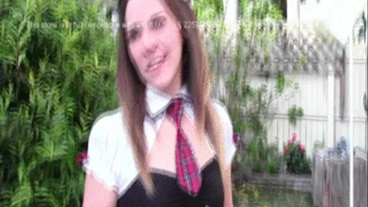 Claire Sneaks a Cigarette before school..in UNIFORM and in : ) MP4