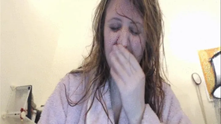 Wet and ill, sneezing after shower