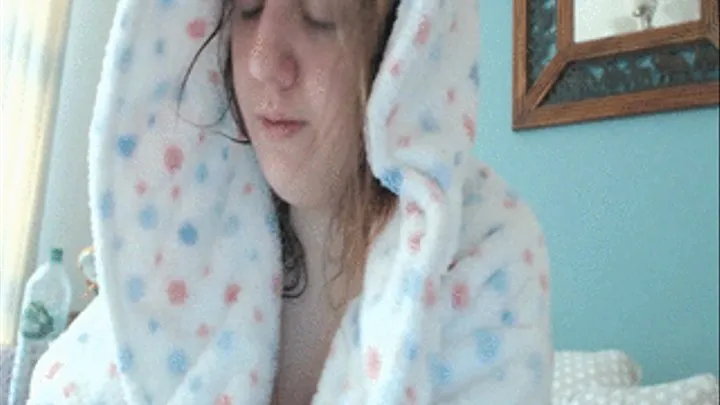 Nose blowing and sneezing in hooded robe