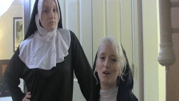 Naughty Nun BJ with Ginger & Quin