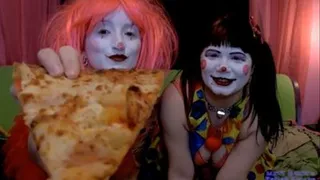 Clowns stuff you with Pizza