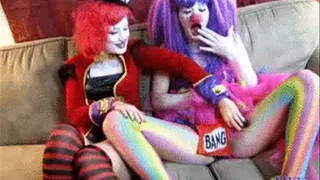 Lesbian Clowns Mutual Masturbation