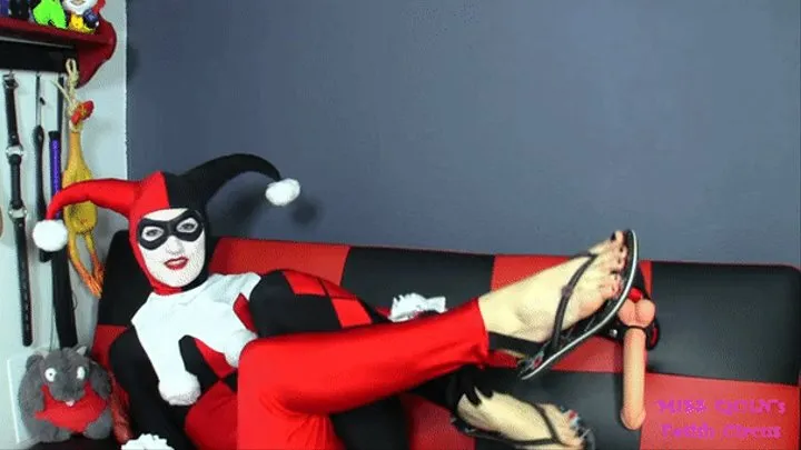 Harley says Obey the Feet in Sandals