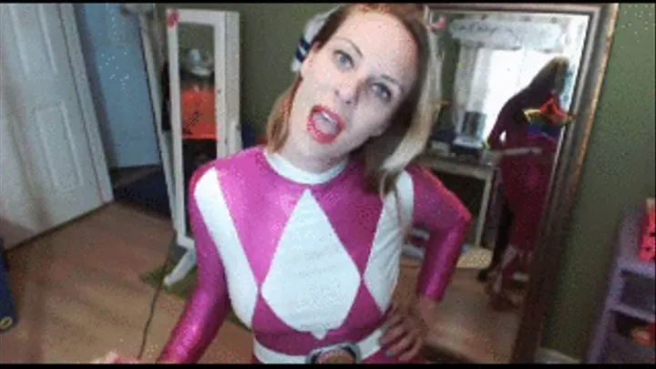 Pink Power Ranger Dominatio, JOI, STRIP, BODY WORSHIP, CUM COUNTDOWN