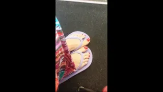 Barbor shop flip flop tease (recorded on phone )