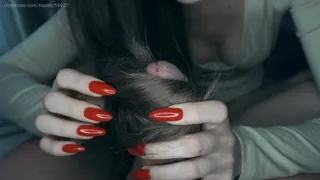 My hair plays with cock 81