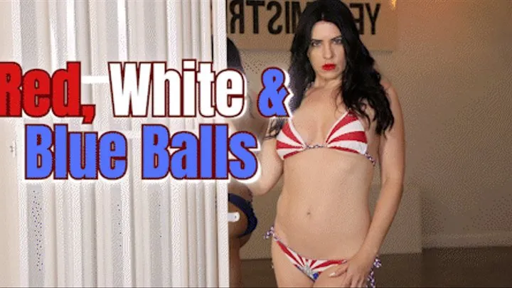 Red White and Blue Balls - Mistress Justine Cross