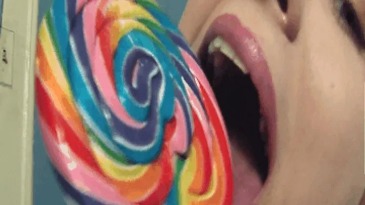 Licking & Sucking on A Very Big Lollipop