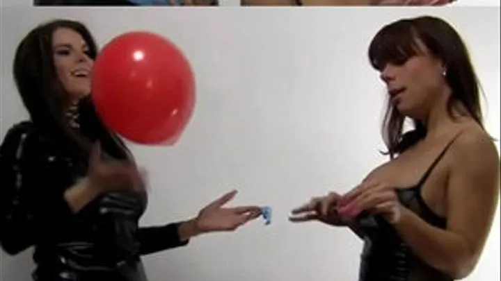 2 FEMDOMS blowing up BALLOONS