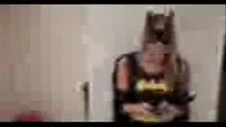 Bat Girl Drains Villians Powers With Pantyhose FootJob