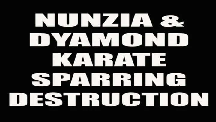 Nunzia & Dyamond karate sparring destruction