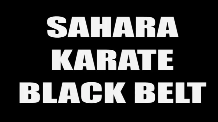 Sahara karate black belt