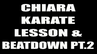 Chiara karate lesson & beatdown pt.2