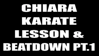 Chiara karate lesson & beatdown pt.1