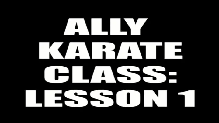 Ally karate class: lesson 1