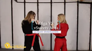 Olga VS Sweety Aura gi fight domination