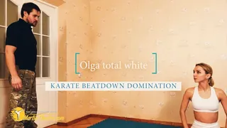 Olga total white karate beatdown domination