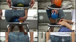 Big Butt Lady Pops Balloons and Wets her Shorts! - Full version - OYVD-100