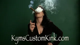 Kym and her favorite cigar