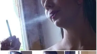 Naked smoking:Julie