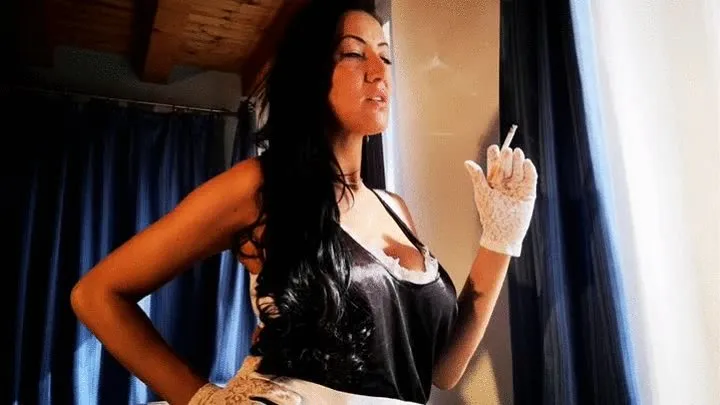 Maid smoking:ChristinaV