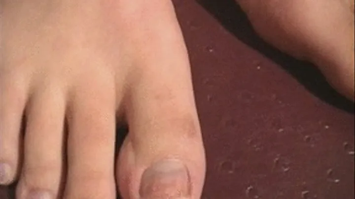 Showing Her Poor Chipped Toe Nail - Full version