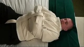 Straight jacket double face sitting treatment in jeans