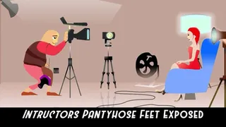 Workout Trainer Evangelines Exposed Pantyhose Legs
