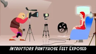 Trainer Evangelines Exposed Pantyhose Feet