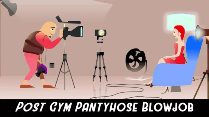 Evangelines Post Gym Pantyhose Blowjob