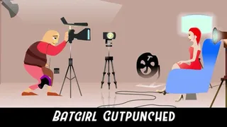 Damsel Batgirl gets Gut punched Hard