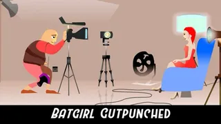 Thug gut punches Damsel Batgirl