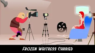 Frozen Waitress stripped and Played with