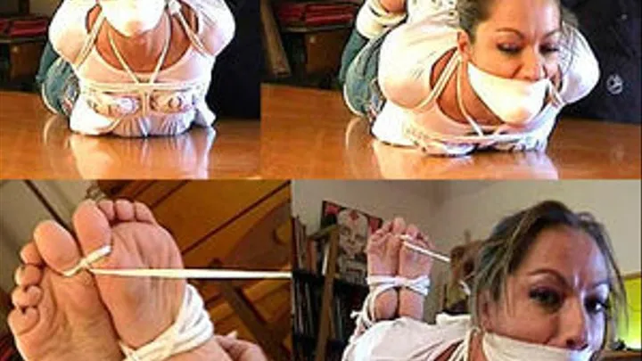 Jessica First time hogtied