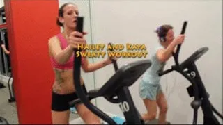 @haileyyoungxxx and @kayaparadisxxx working out