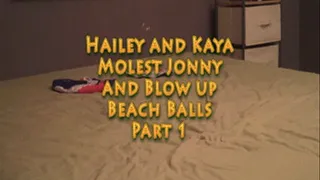 Hailey and Kaya Inflatable Dolphin and Blow up Beach Balls - Part 1