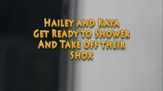 Hailey and Kaya in the Gym Bathroom