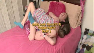 Hailey and Kaya have a Tickle PJ Party Part 2