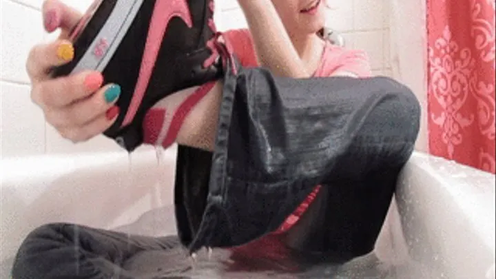 Nikes & Jeans in the Bathtub