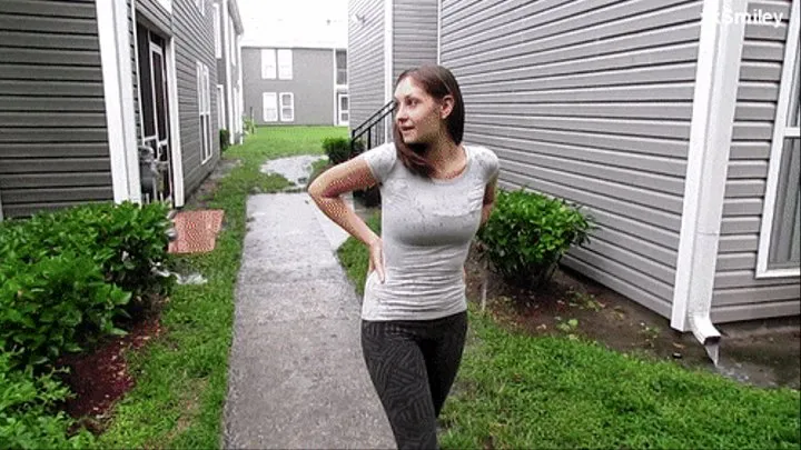 Puddle Splashing in Sneakers