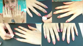 Long Natural Nails Painting