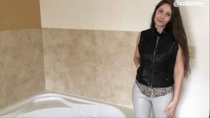 Leather Pants& Vest in the Tub WETLOOK