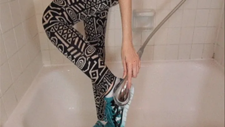 Nikes & Yoga Pants in the Bathtub