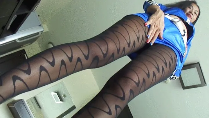 Race Queen Pantyhose Tease 2 - Leg Show with Cum Countdown