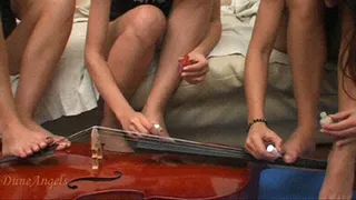Cello as a footstool