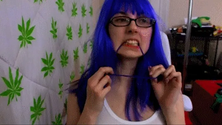 Brushing My Purple Hair