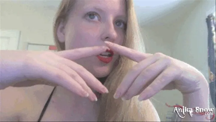 Long Natural Nails - Hand Posing & Finger Sucking