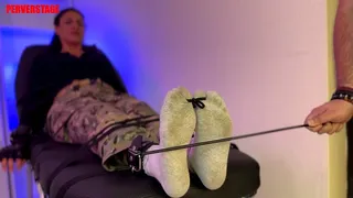 Military girl's feet are punished (Custom)