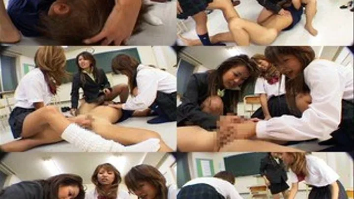 Mistresses in Training Conquer a Man Inside a Classroom! - Part 3 (Faster Download)