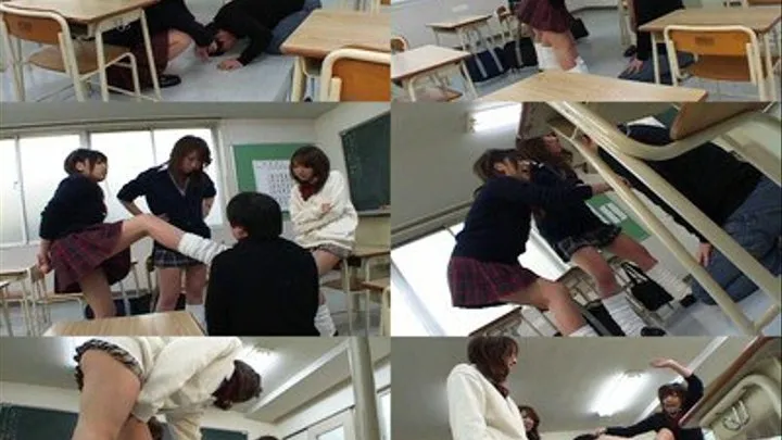 Three Different Schoolgirls Gang Up on a Professor! - Part 2